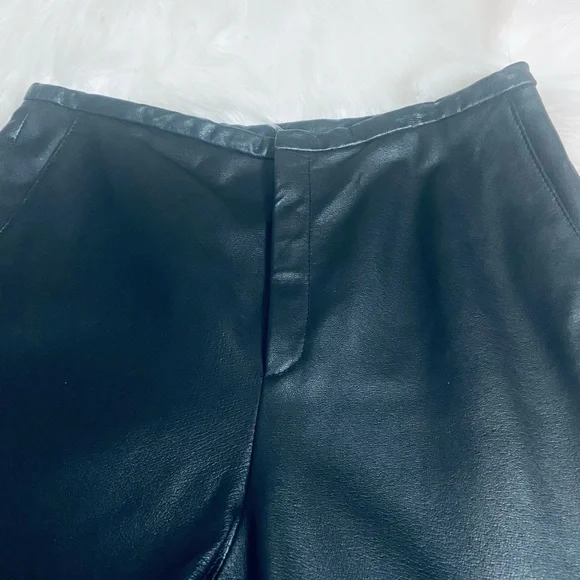 Vintage Uniform John Paul Richard Black Leather Sz 6 Petite Women’s Biker Pants - Picture 4 of 10